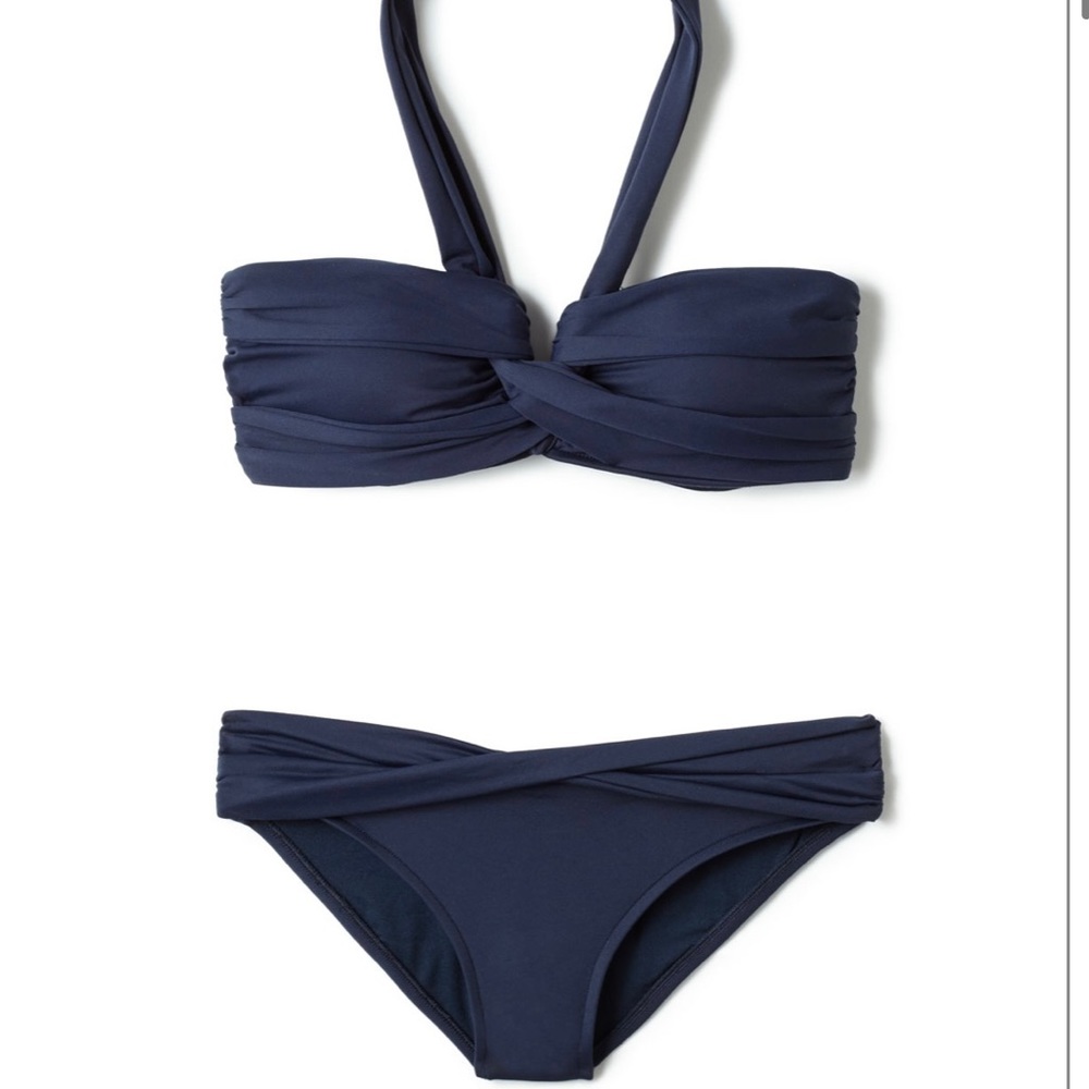 Seafolly Bandeau 2  piece Bikini and twist bottoms